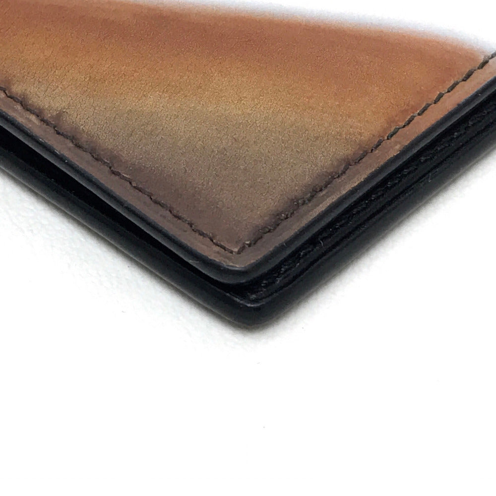 Berluti Card Case leather beige Gradation JAGUA SUNSET (Jagua Sunset) mens Used Authentic