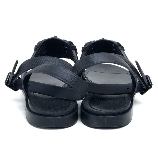 GIVENCHY Sandals leather black flat Women 37 Used Authentic