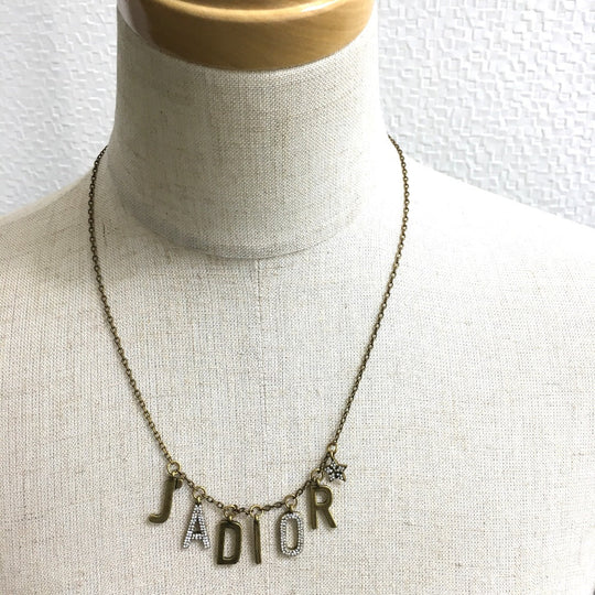 Dior Necklace Gold Plated Bronze gold Accessories/fashion accessories JADIOR Women Used Authentic