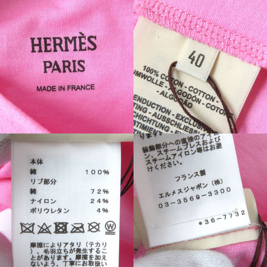 HERMES Cut cotton pink 40