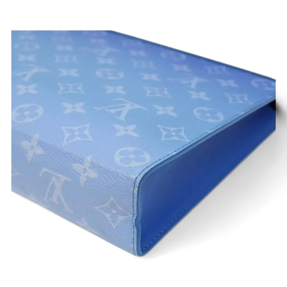 Louis Vuitton Monogram Clouds Pochette Voyage Clutch Bag Blue