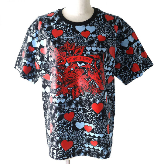 HERMES Short sleeve T-shirt cotton Black x Red x Light Blue 38