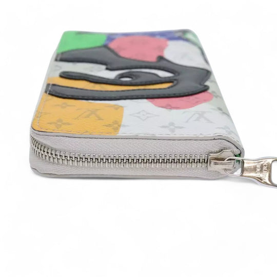 Louis Vuitton Monogram Portrait Zippy Vertical Wallet White Unisex Long Wallet
