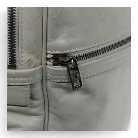 Louis Vuitton Monogram Difference Clarkson Shoulder Bag White Leather Canvas