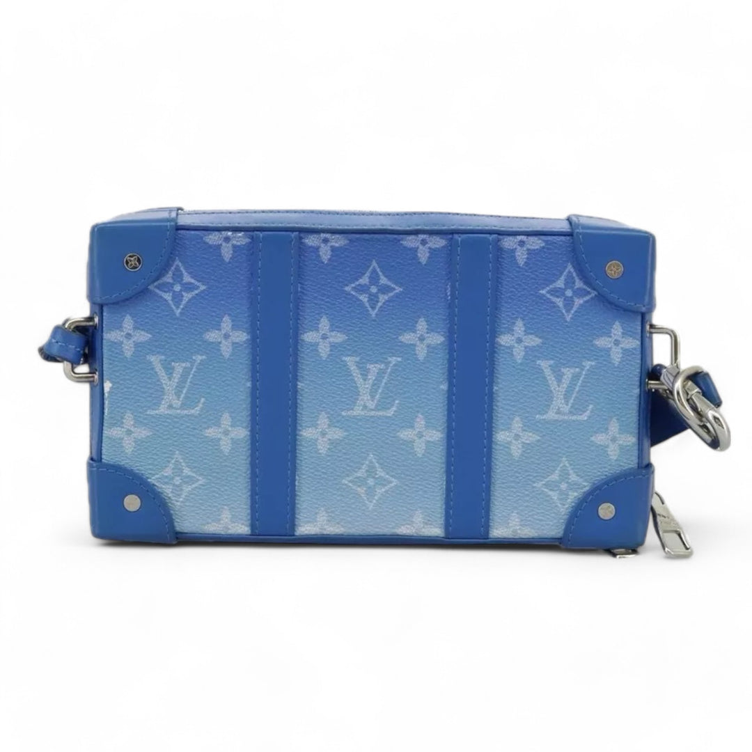 Louis Vuitton Monogram Clouds Soft Trunk Wallet Shoulder Bag Blue White Unisex