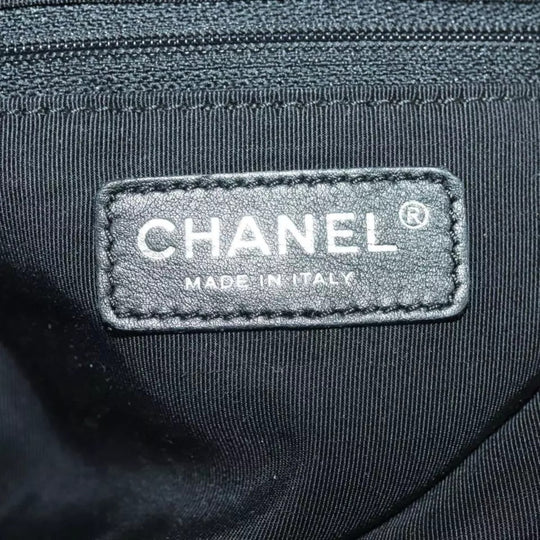 Chanel Handbag Canvas Green Silver CC Logo Bag