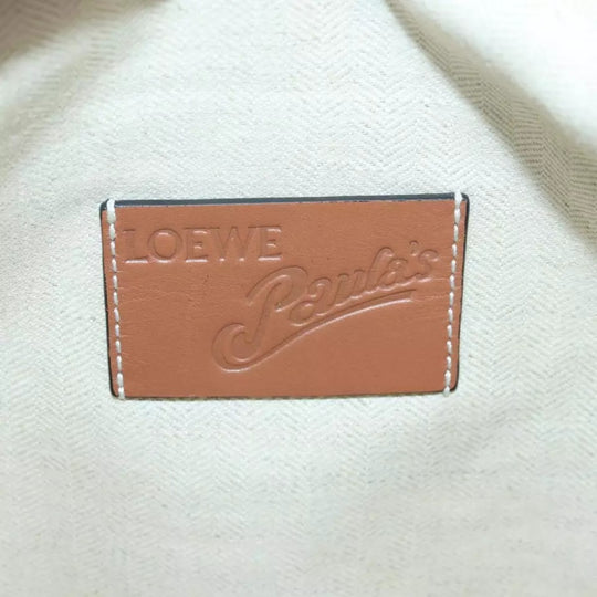 Loewe Anagram Body Bag Canvas Leather White Yellow Unisex