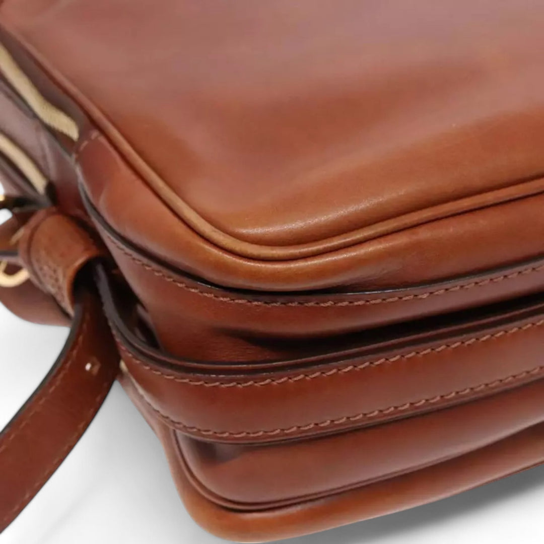 Louis Vuitton Cuir Bequia Trotteur GM Men's Leather Shoulder Bag Brown