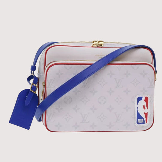 Louis Vuitton Monogram Nile PM Shoulder Bag NBA White Blue Strap Men's Bag