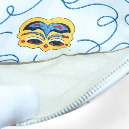 Loewe Anagram Body Bag Canvas Leather White Yellow Unisex