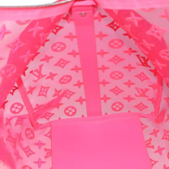 Louis Vuitton Monogram Mesh Keepall Bandouliere 50 Bag Pink M45048 Boston Style for Women