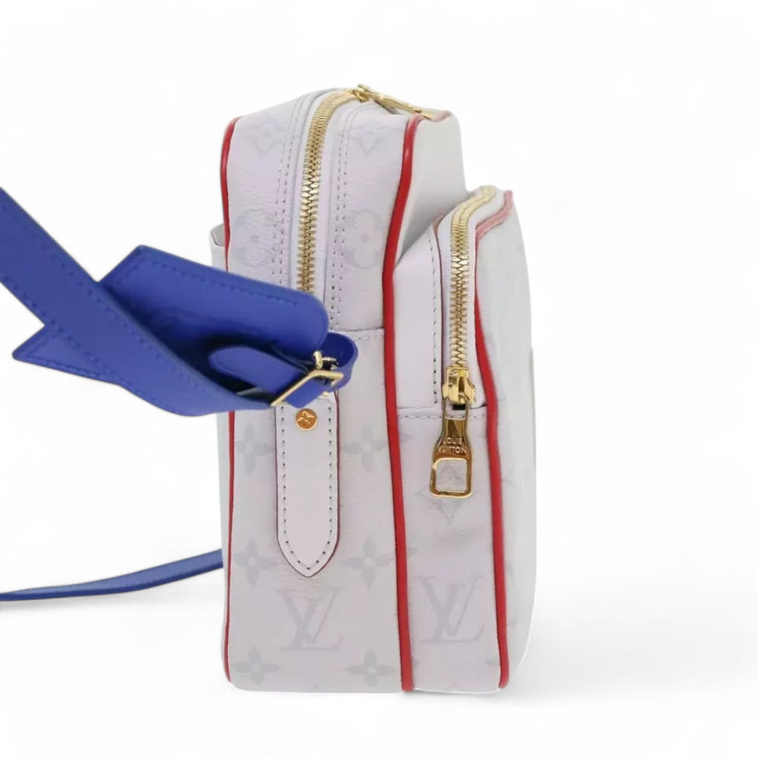 Louis Vuitton Monogram Nile PM Shoulder Bag NBA White Blue Strap Men's Bag