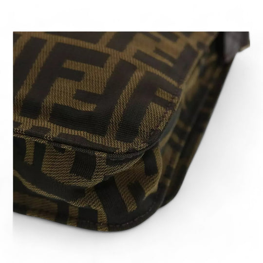 Fendi Zucca Canvas Shoulder Crossbody Bag Black Brown