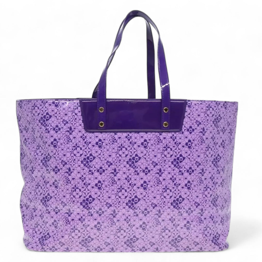 Louis Vuitton Cosmic Blossom GM Tote Bag Purple M93165 Enamel Women's Handbag