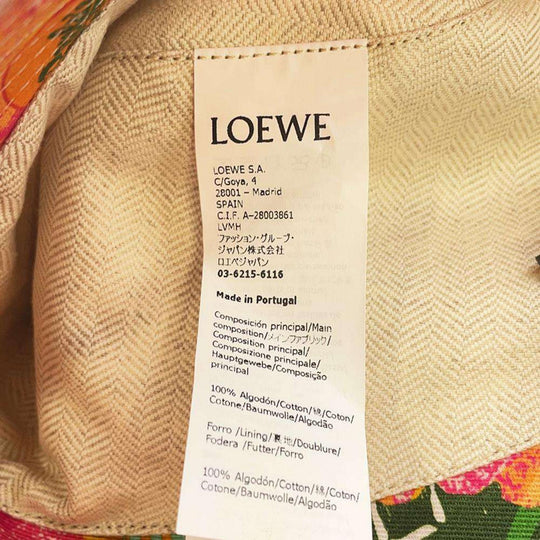 LOEWE LOEWE Logo Hat Canvas Multicolor Hat Preloved