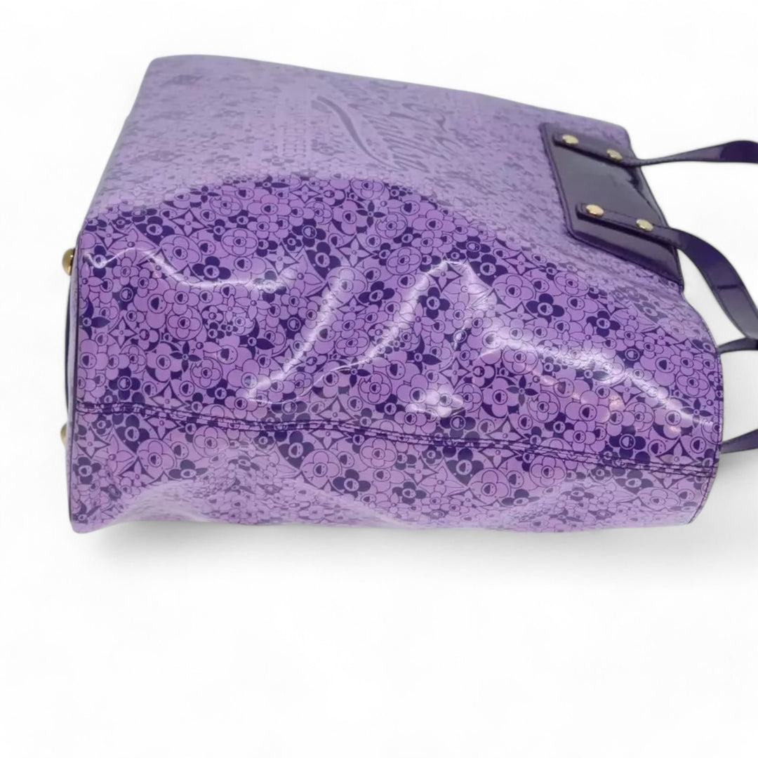 Louis Vuitton Cosmic Blossom GM Tote Bag Purple M93165 Enamel Women's Handbag