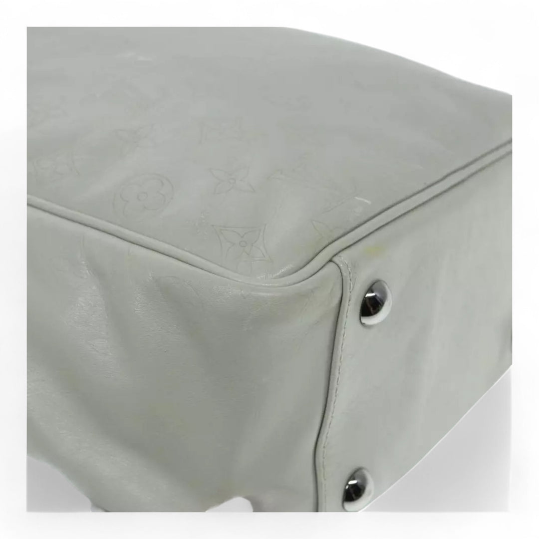 Louis Vuitton Monogram Difference Clarkson Shoulder Bag White Leather Canvas