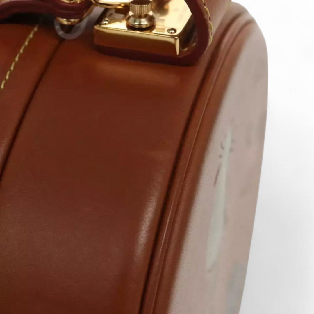 Louis Vuitton Catgram Petite Boite Chapeau Leather Women's Shoulder Bag Brown Made in Italy