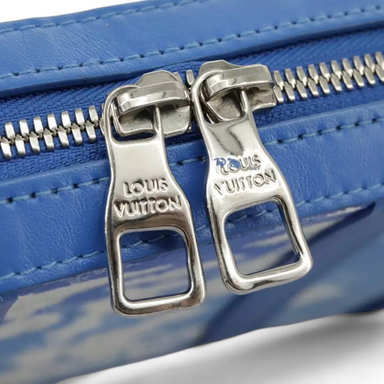 Louis Vuitton Monogram Clouds Soft Trunk Wallet Shoulder Bag Blue White Unisex