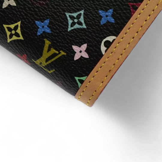 Louis Vuitton Portefeuille Viennois Wallet Multicolor Black Bifold Women's