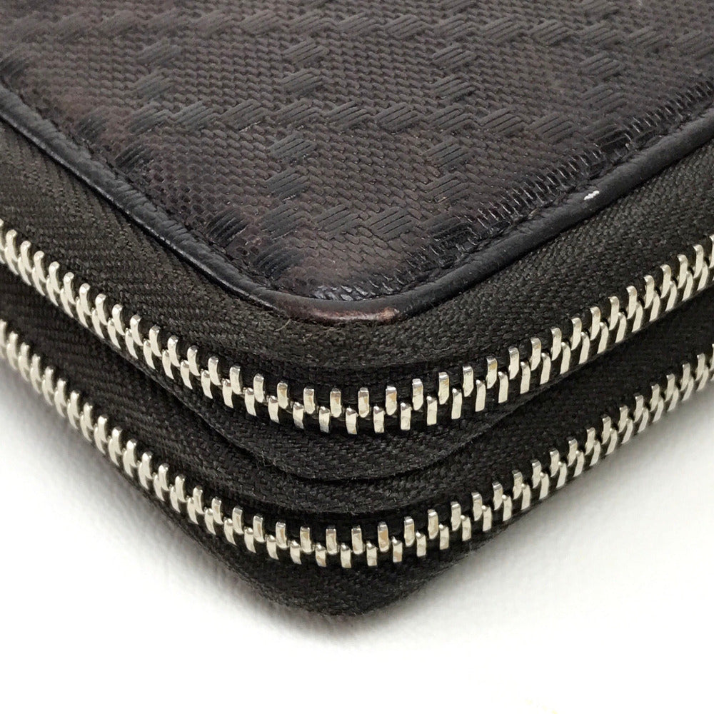 GUCCI Long Wallet Purse 269883 leather Dark brown Diamante Travel case unisex(Unisex) Used Authentic