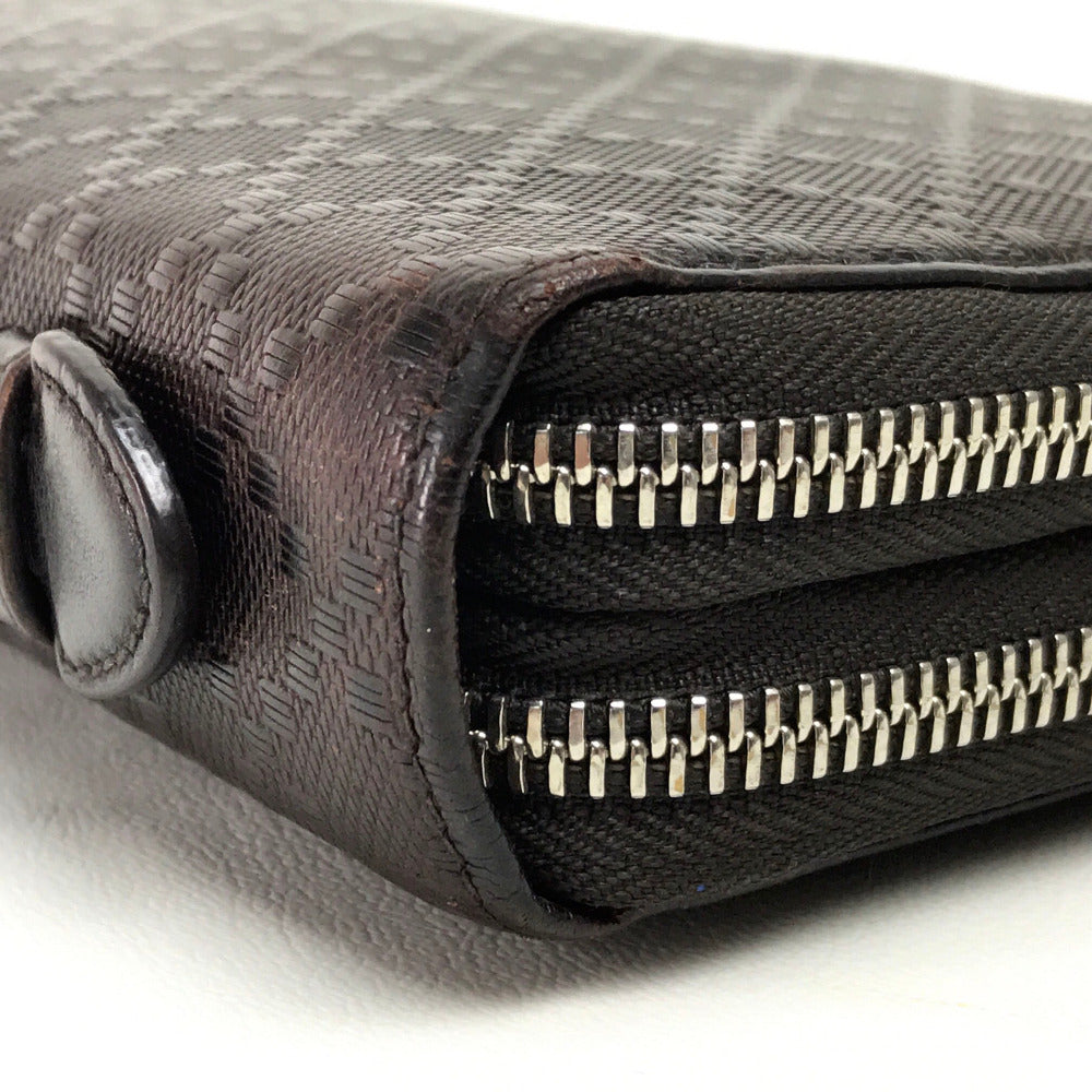 GUCCI Long Wallet Purse 269883 leather Dark brown Diamante Travel case unisex(Unisex) Used Authentic