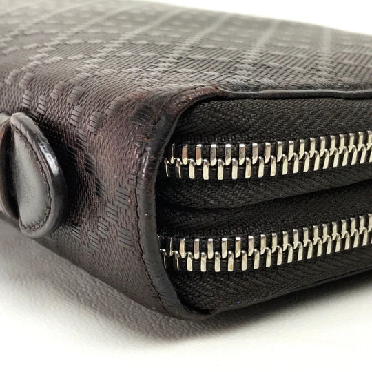 GUCCI Long Wallet Purse 269883 leather Dark brown Diamante Travel case unisex(Unisex) Used Authentic