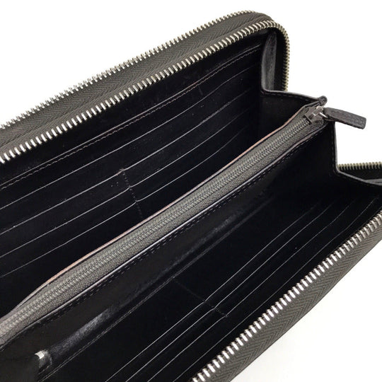 GUCCI Long Wallet Purse 269883 leather Dark brown Diamante Travel case unisex(Unisex) Used Authentic