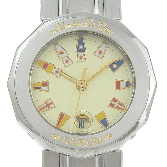 CORUM Watches Quartz 39.610.20 V050 Stainless Steel beige Admirals cup Ivory dial Women Used Authentic