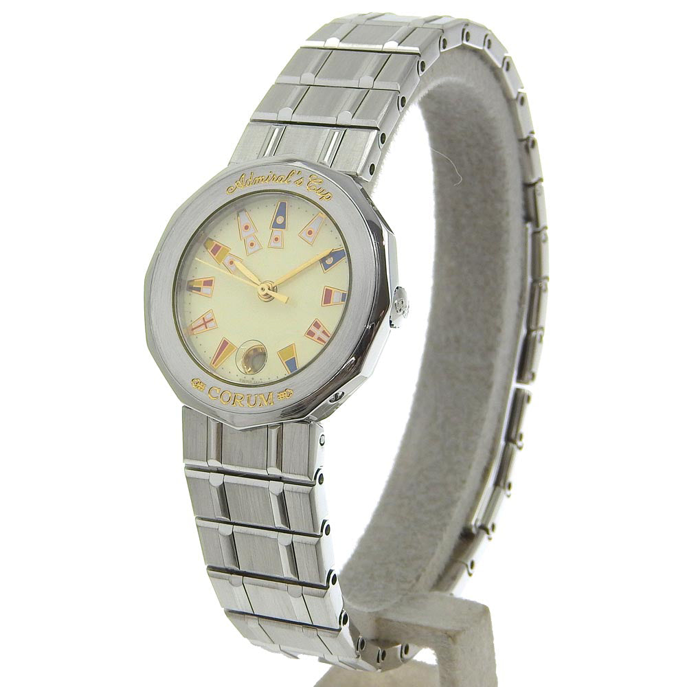 CORUM Watches Quartz 39.610.20 V050 Stainless Steel beige Admirals cup Ivory dial Women Used Authentic