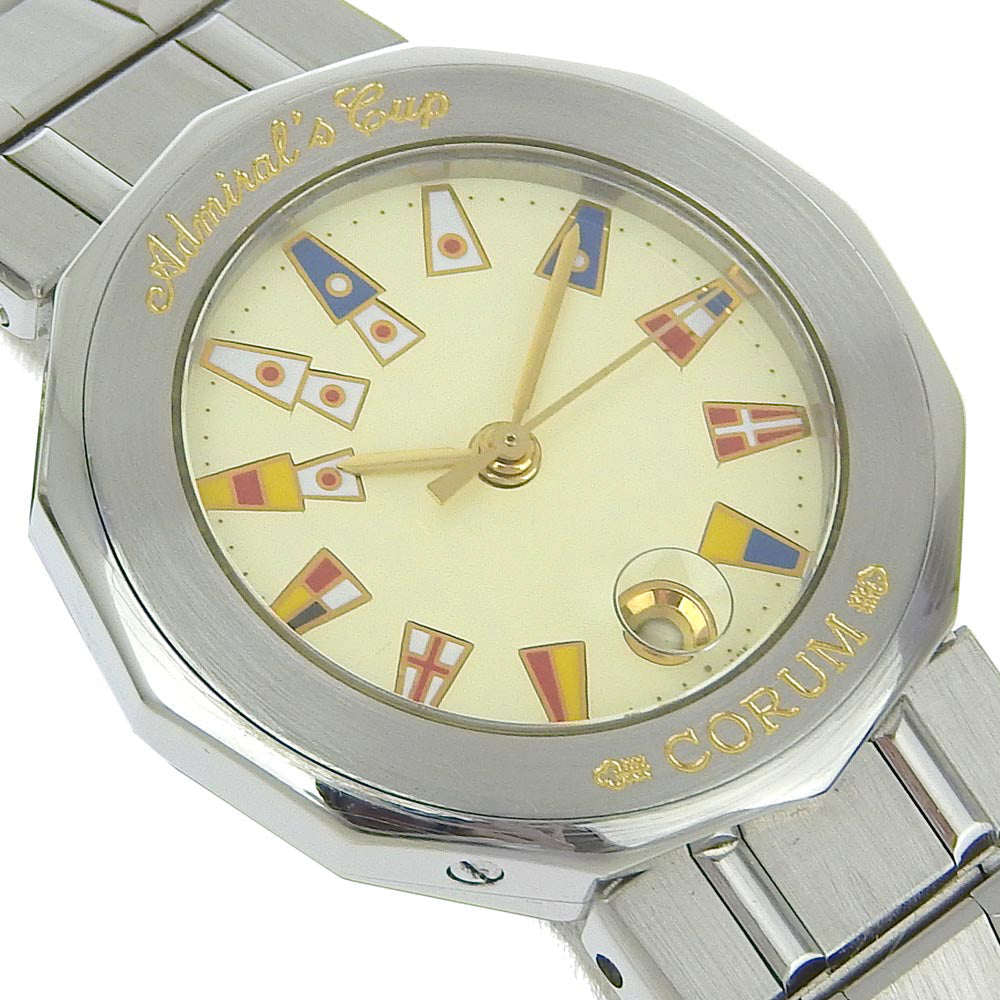 CORUM Watches Quartz 39.610.20 V050 Stainless Steel beige Admirals cup Ivory dial Women Used Authentic