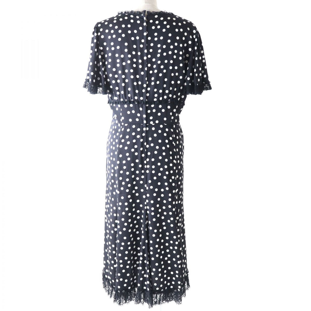 DOLCE&GABBANA one piece silk Black x white 44