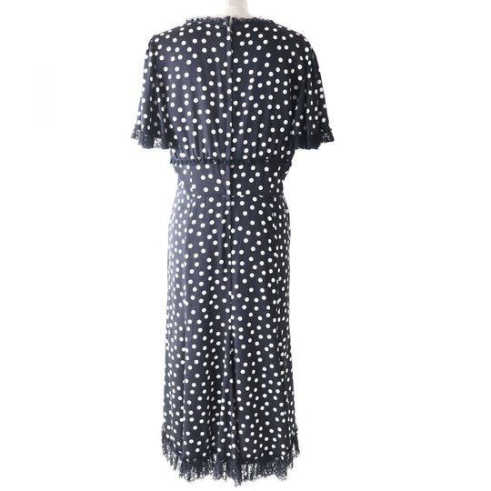 DOLCE&GABBANA one piece silk Black x white 44