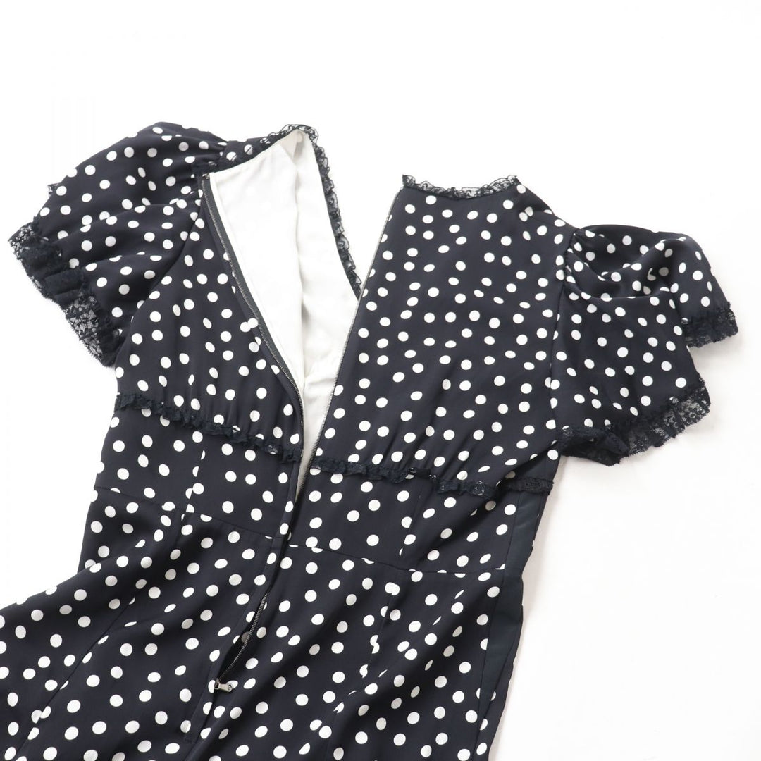 DOLCE&GABBANA one piece silk Black x white 44