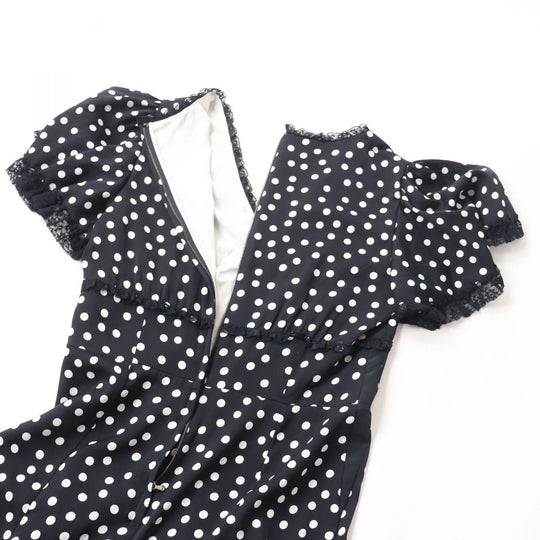 DOLCE&GABBANA one piece silk Black x white 44