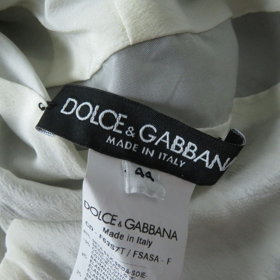 DOLCE&GABBANA one piece silk Black x white 44