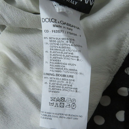 DOLCE&GABBANA one piece silk Black x white 44