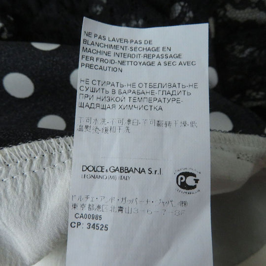 DOLCE&GABBANA one piece silk Black x white 44