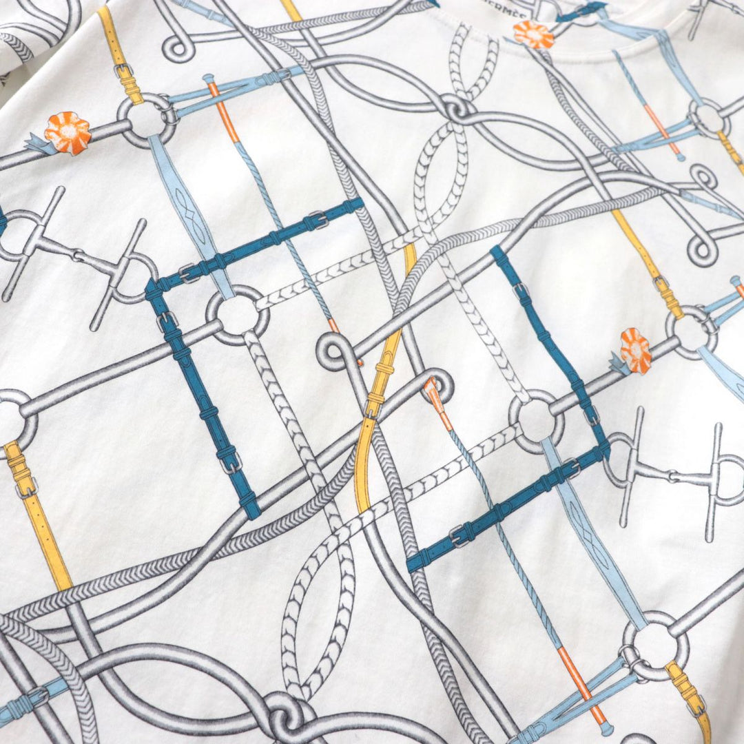 HERMES Cut cotton White x Multicolor 36