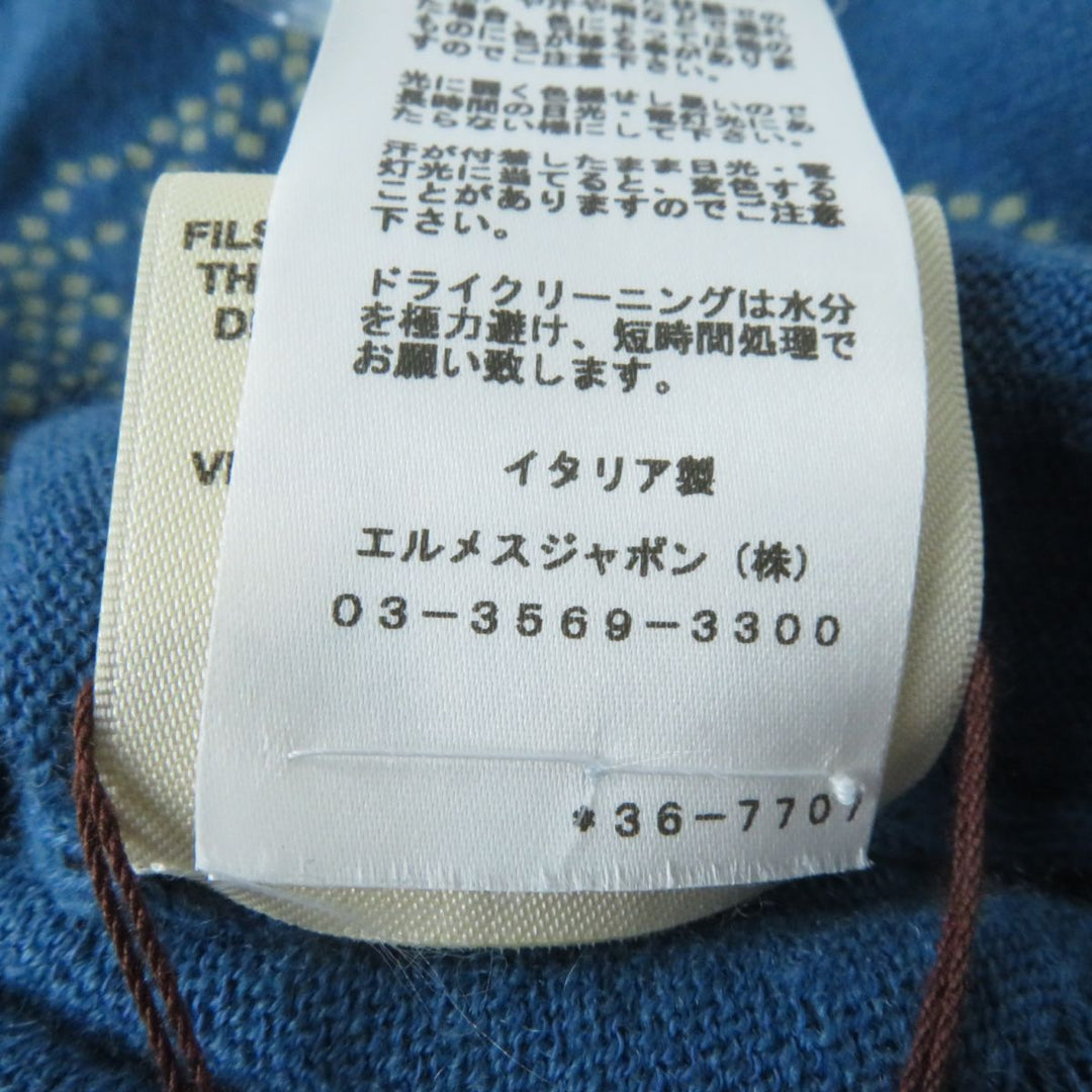 HERMES knit cashmere blue 34