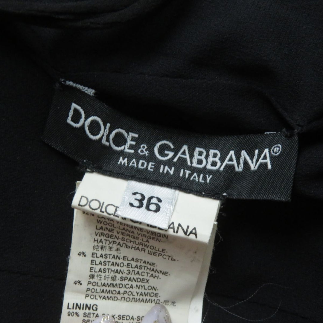 DOLCE&GABBANA one piece wool black 36