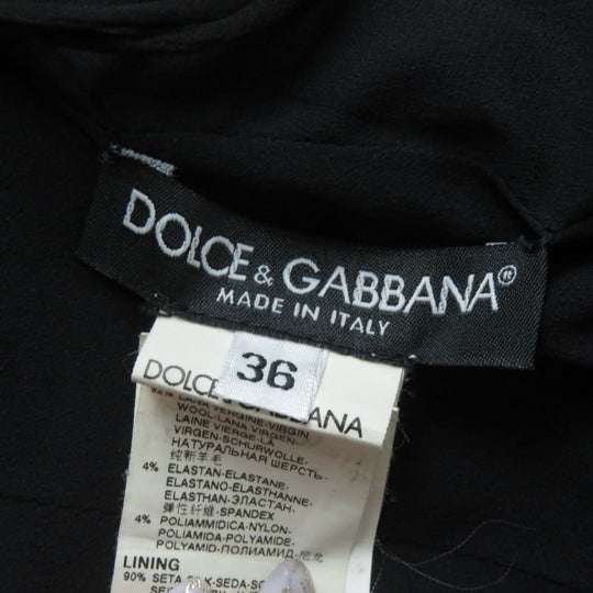 DOLCE&GABBANA one piece wool black 36