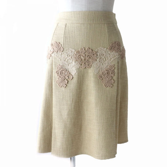 DOLCE&GABBANA skirt cotton beige 38