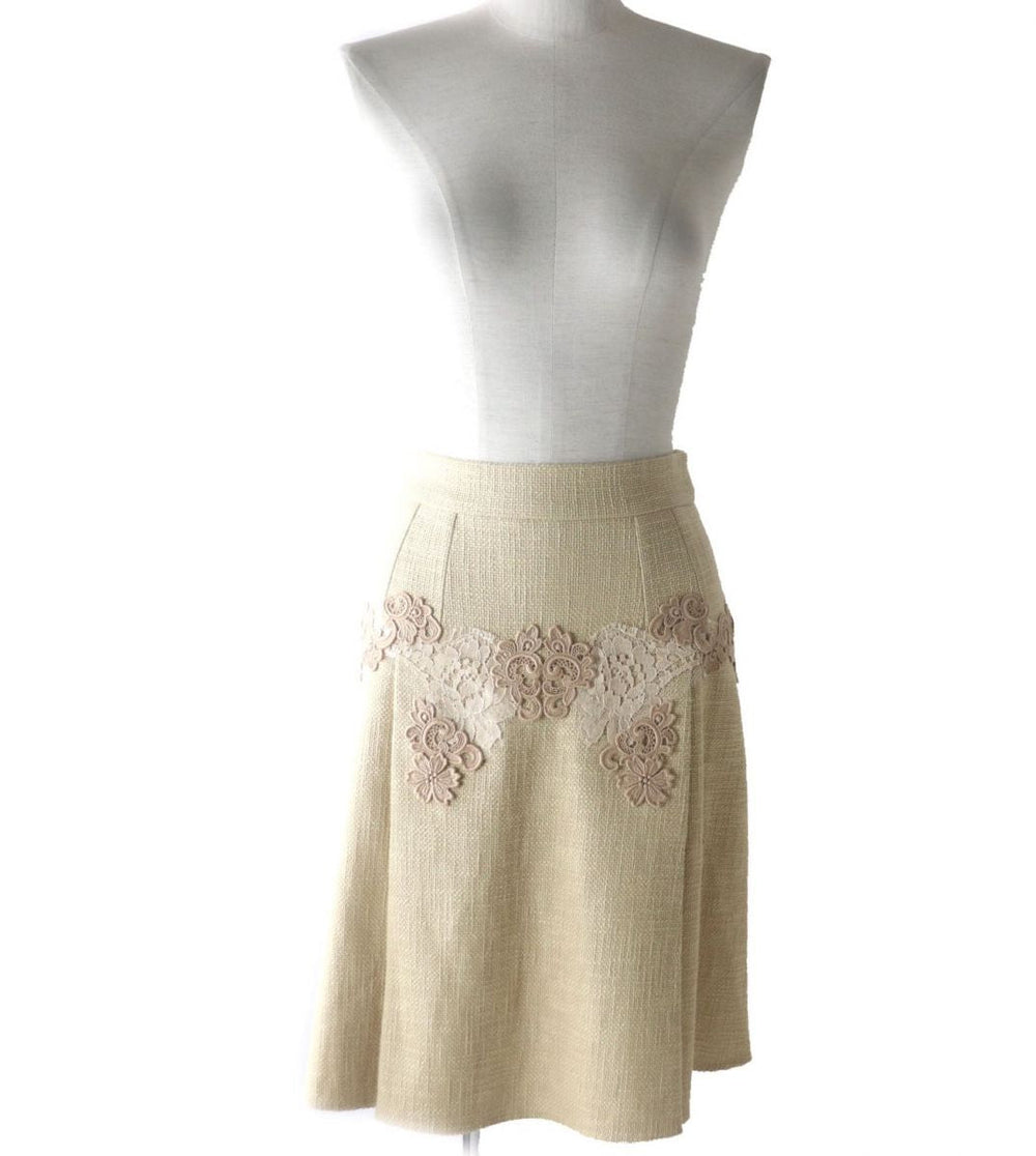 DOLCE&GABBANA skirt cotton beige 38