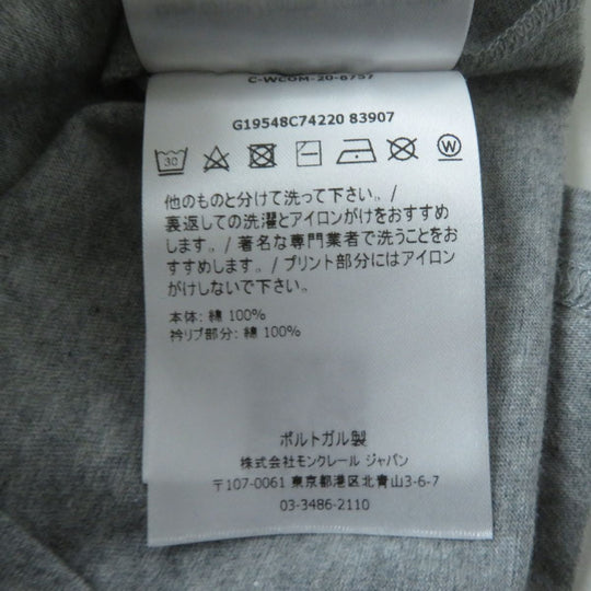 MONCLER Short sleeve T-shirt cotton gray MAGLIA T-SHIRT