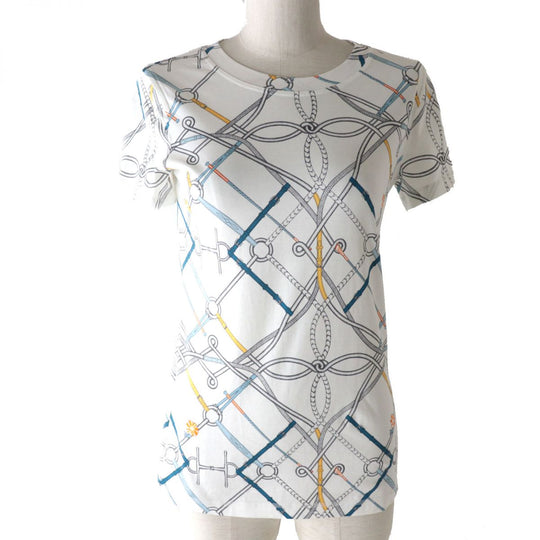 HERMES Cut cotton White x Multicolor 34