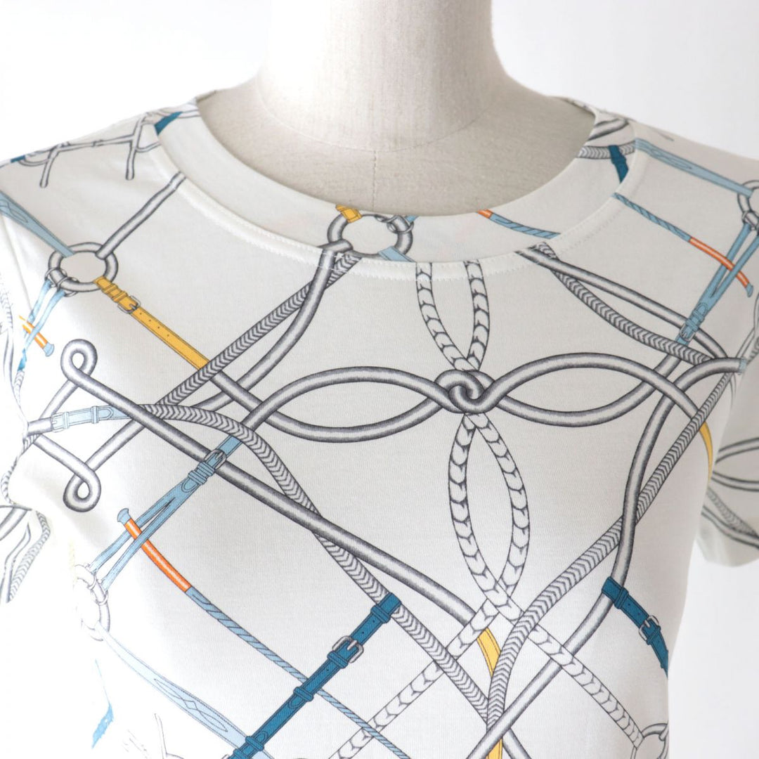 HERMES Cut cotton White x Multicolor 34
