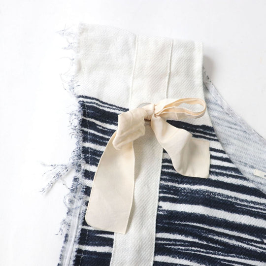 mina perhonen one piece linen Navy x white