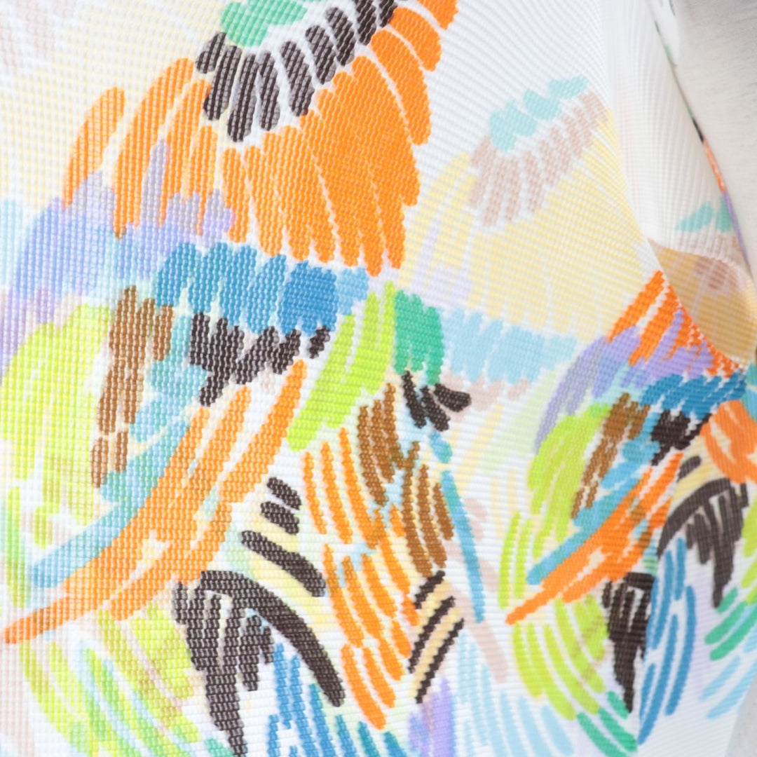 ISSEY MIYAKE cardigan polyester White x Multicolor