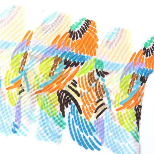 ISSEY MIYAKE cardigan polyester White x Multicolor